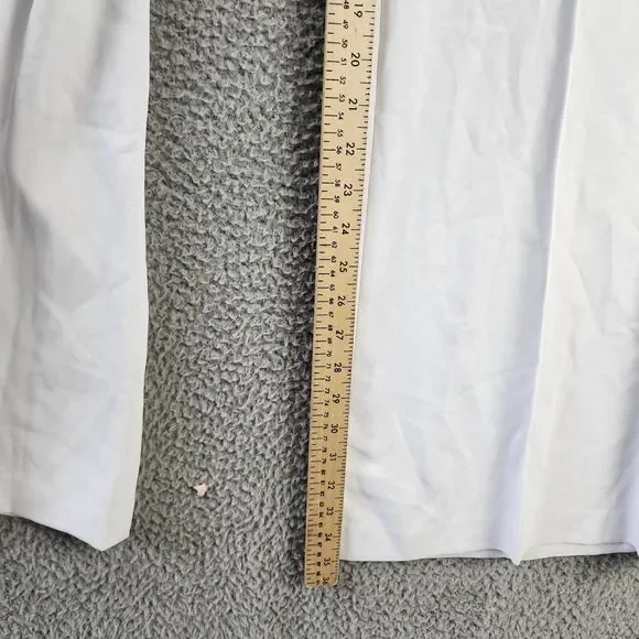 Alice +Olivia Dylan High Waist Wide Leg Pants Women's 4 White Hook & Eye Closure - Picture 7 of 13